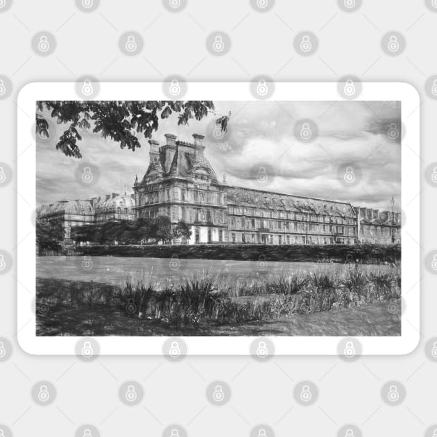 The Louvre Palace Sticker by IanWL